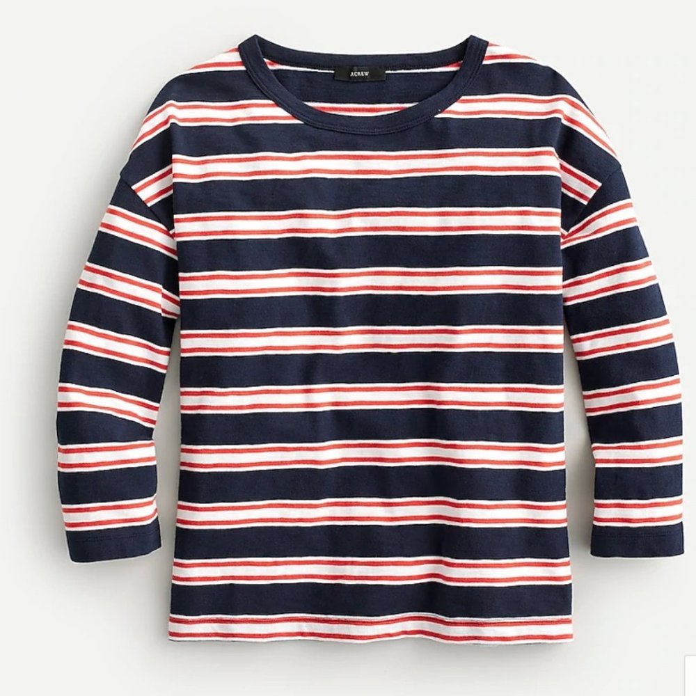 J. Crew | 3/4 slub cotton T-shirt NWT